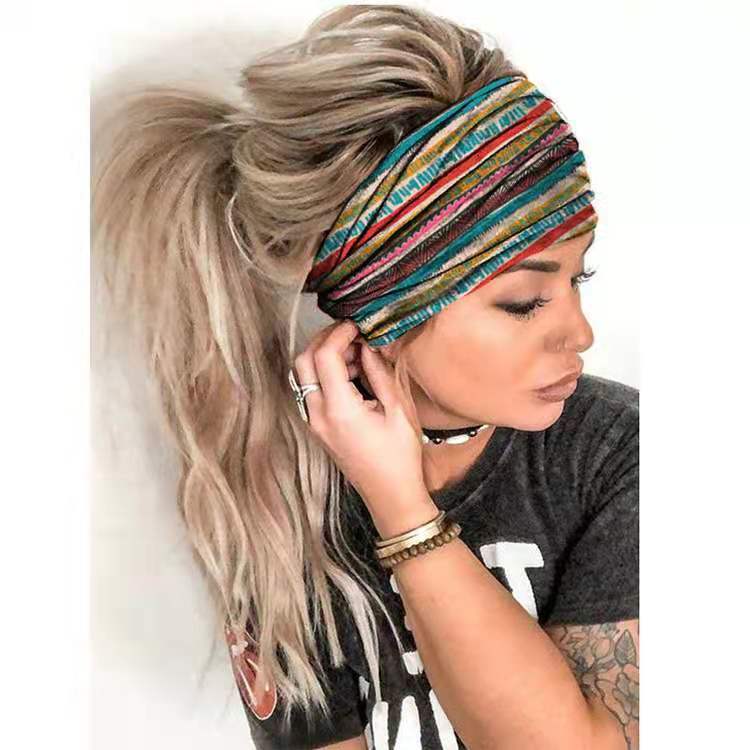Floral Silk Yoga Hair Band