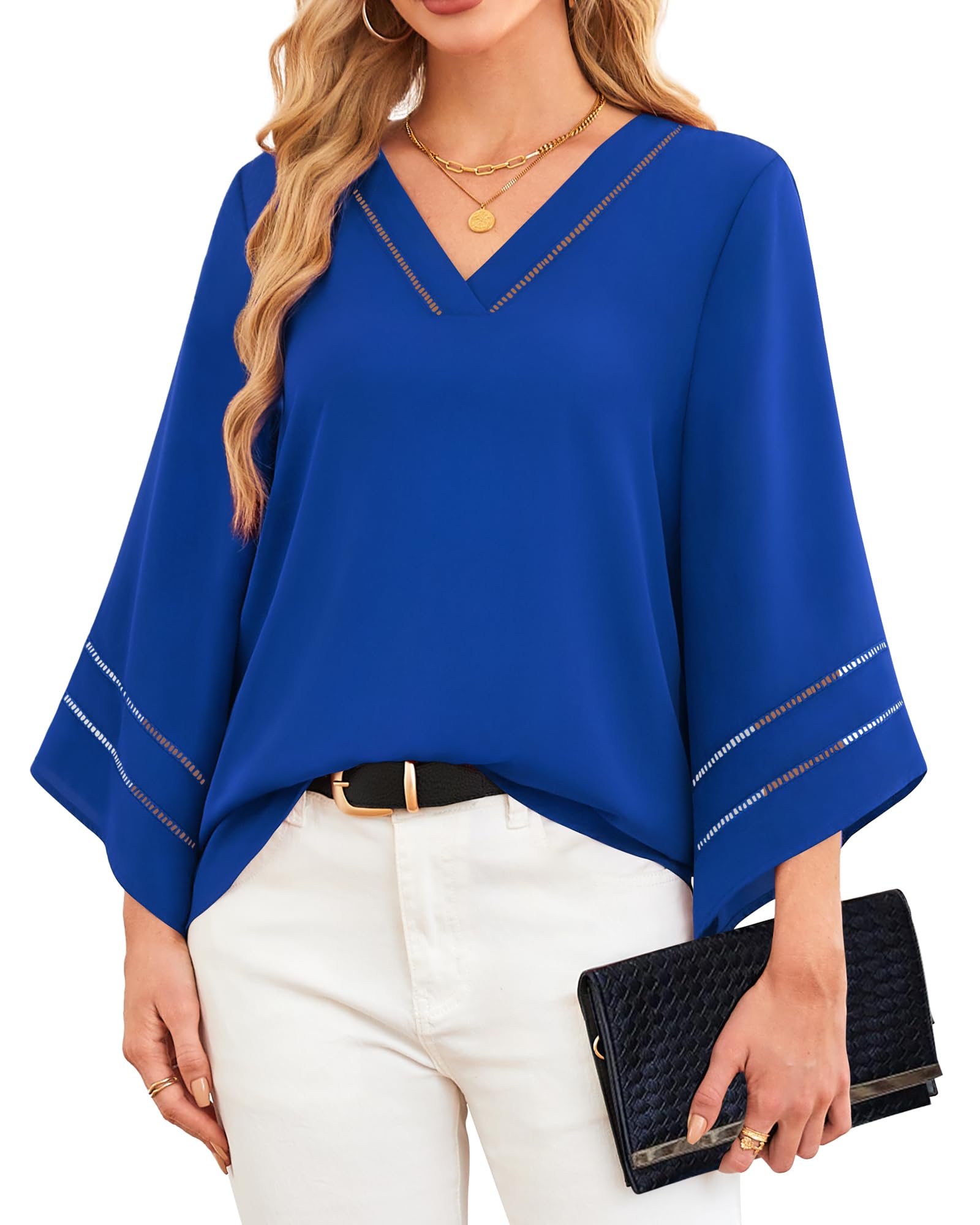 Royal Elegance Chiffon Top