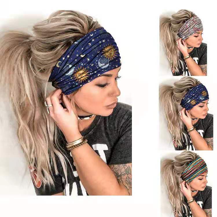 Floral Silk Yoga Hair Band