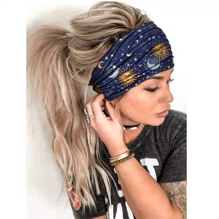 Floral Silk Yoga Hair Band